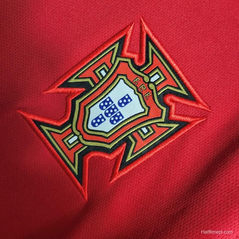 Retro 2016 Portugal Home Long Sleeve Jersey