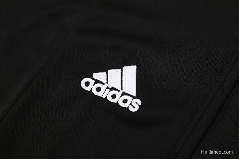 Retro 04/05 Real Madrid Black Half Zipper Jacket