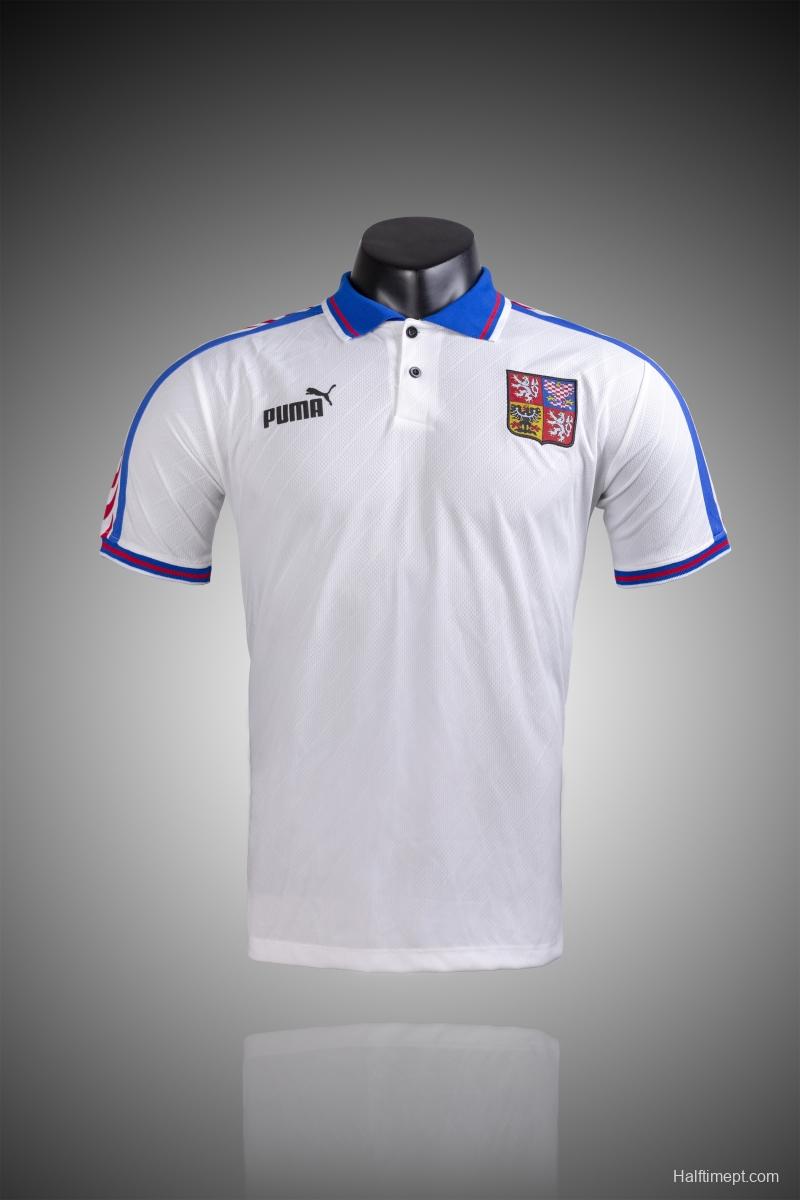 Retro 1996 Czech Republic Away Soccer Jersey