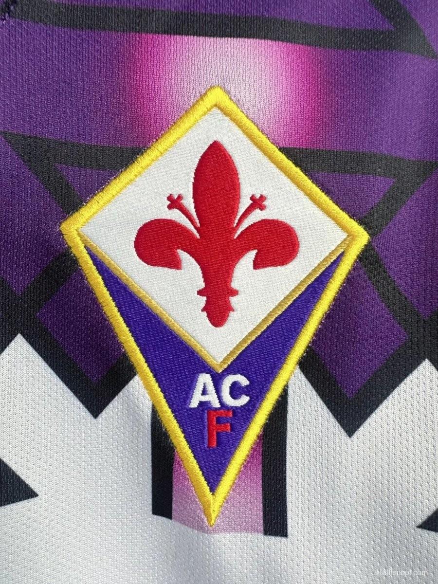 Retro 92/93 Fiorentina Away Long Sleeve Jersey