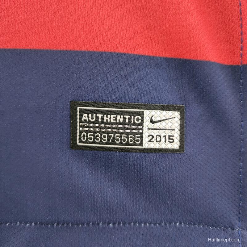 Retro 15/16 Barcelona Home Soccer Jersey