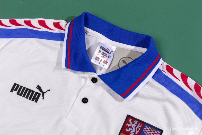 Retro 1996 Czech Republic Away Soccer Jersey