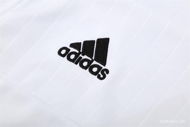 Retro 15/16 Real Madrid White Half Zipper Jacket