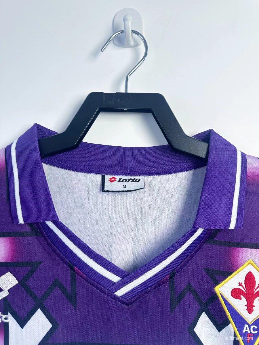 Retro 92/93 Fiorentina Away Long Sleeve Jersey