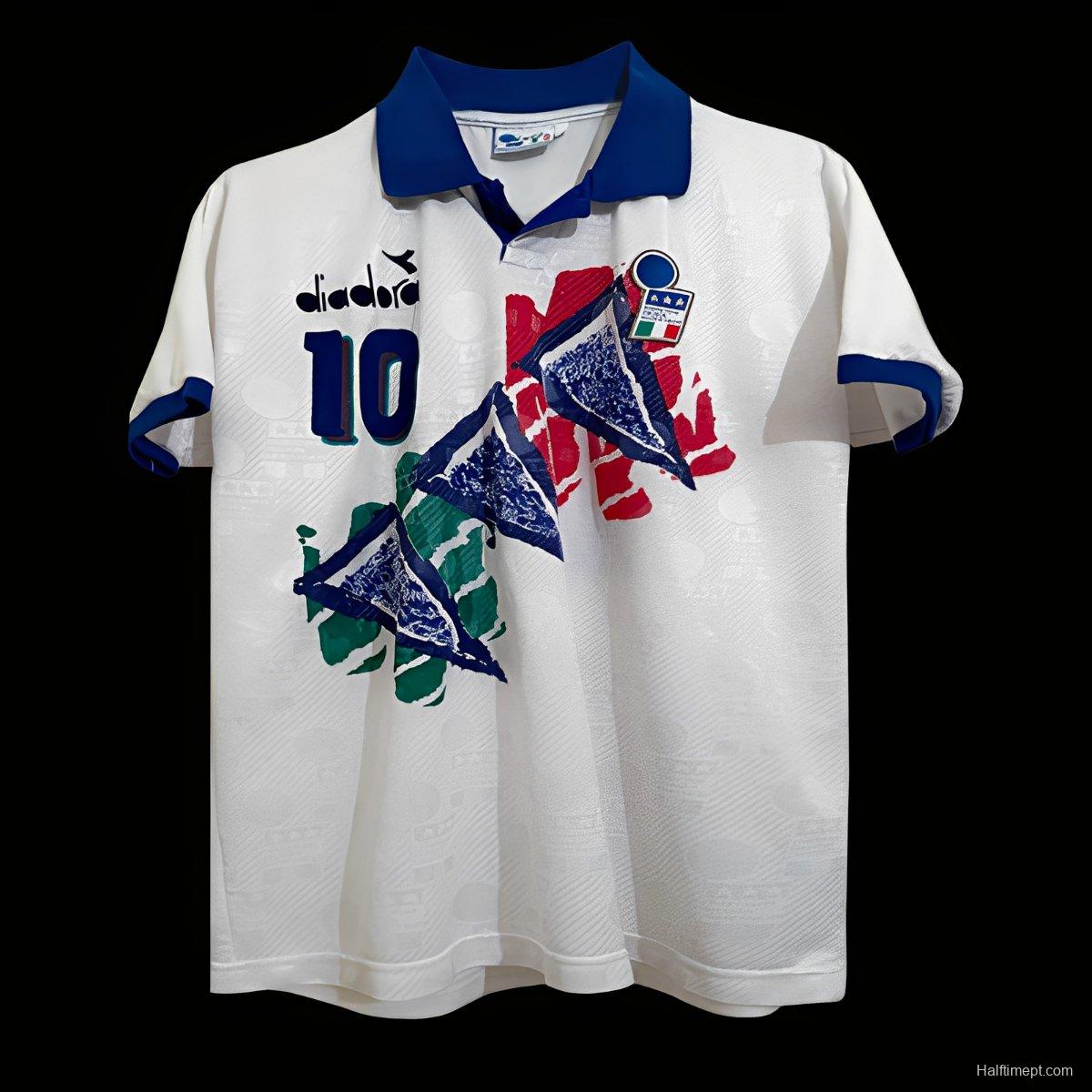 Retro 1994 Italy Diadora Player Special Training Roberto Baggio Jersey
