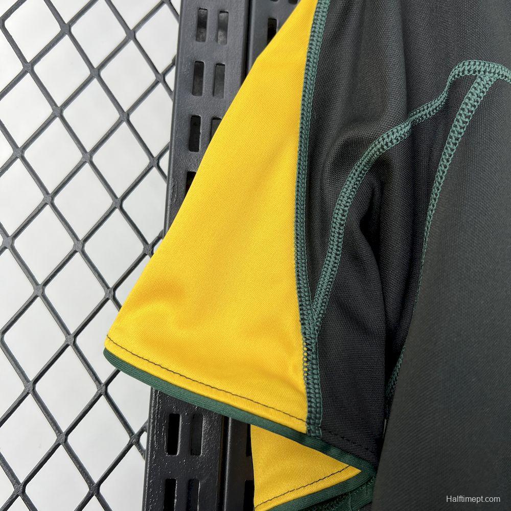2002/03 Sporting CP Retro Away Black with Yellow Sleeves Jersey