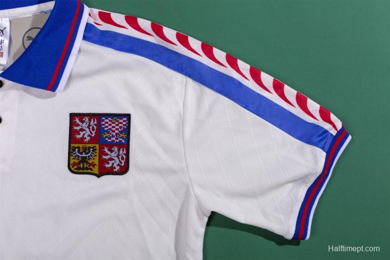 Retro 1996 Czech Republic Away Soccer Jersey