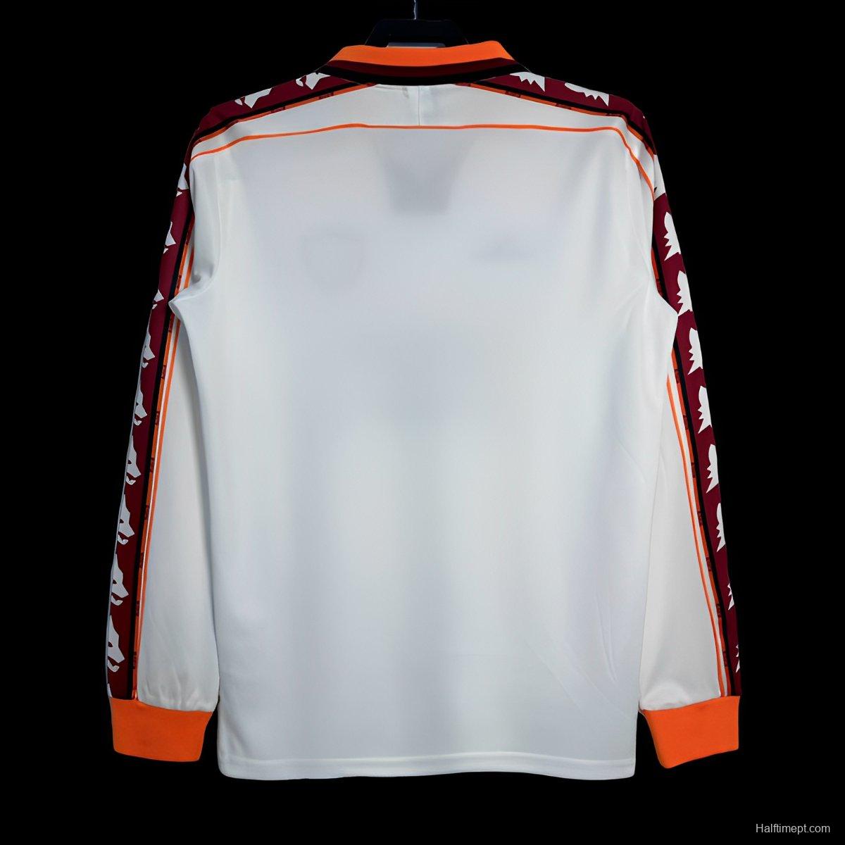 Retro 98/99 Roma Away White Long Sleeve Jersey