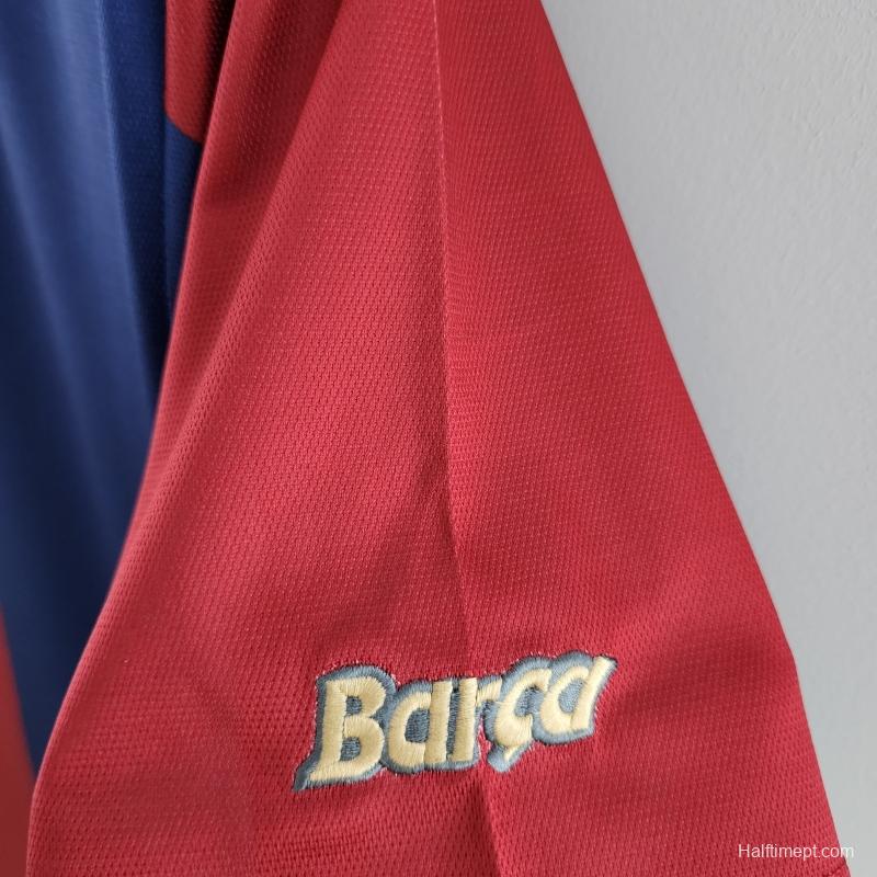 Retro 98/99 Barcelona Home Soccer Jersey