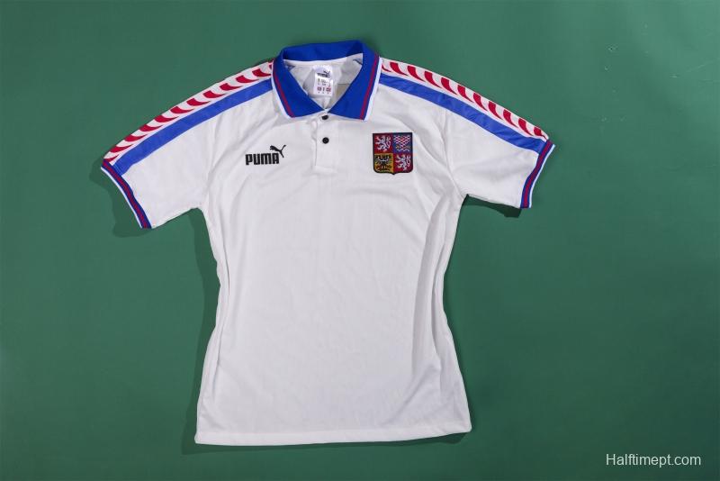 Retro 1996 Czech Republic Away Soccer Jersey
