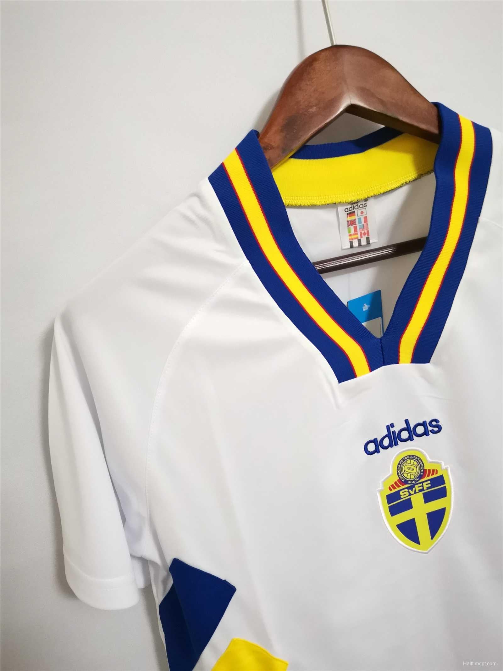 Retro 1994 Sweden Away White Jersey