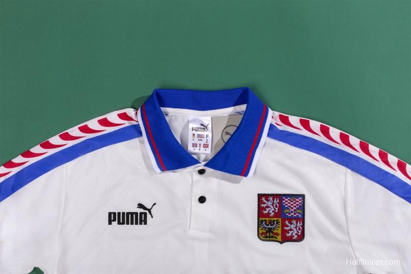 Retro 1996 Czech Republic Away Soccer Jersey
