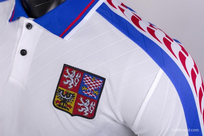 Retro 1996 Czech Republic Away Soccer Jersey