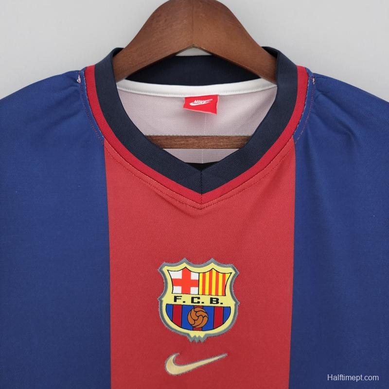 Retro 98/99 Barcelona Home Soccer Jersey