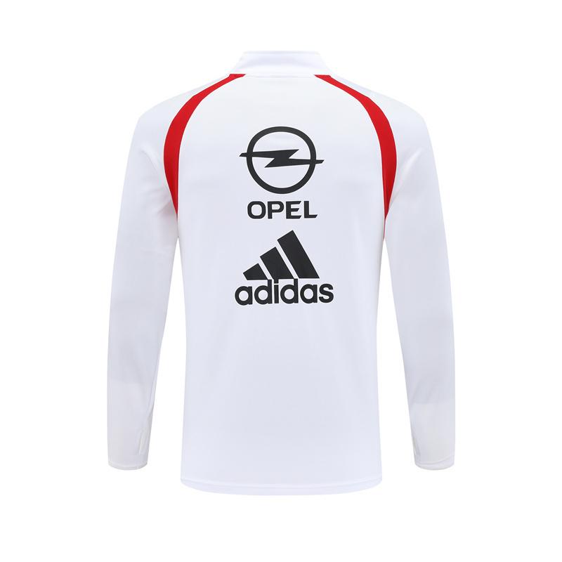Retro 03/04 AC Milan White Half Zipper Jacket