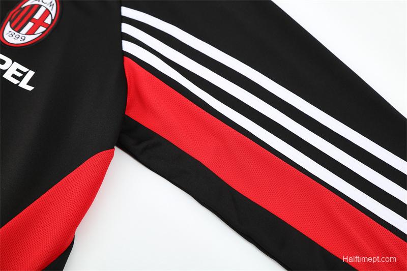 Retro 03/04 AC Milan Black Half Zipper Jacket