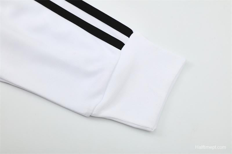 Retro 08/09 Real Madrid White Half Zipper Jacket