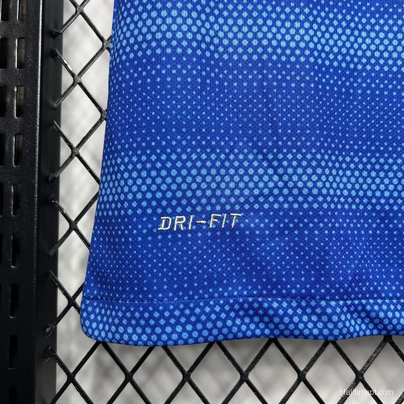 Retro 2014 Brazil Away Blue Jersey