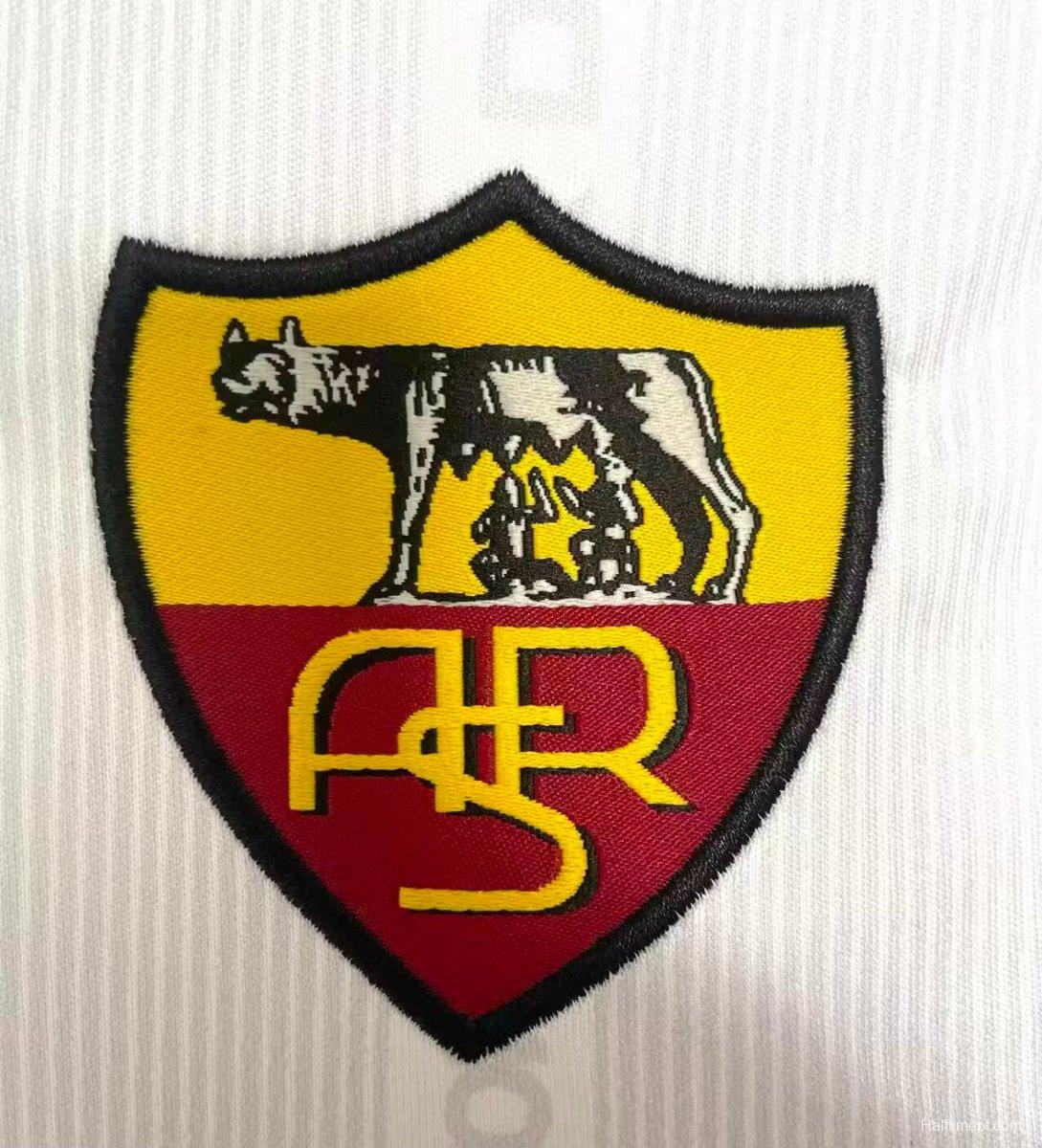 Retro 98/99 Roma Away White Long Sleeve Jersey