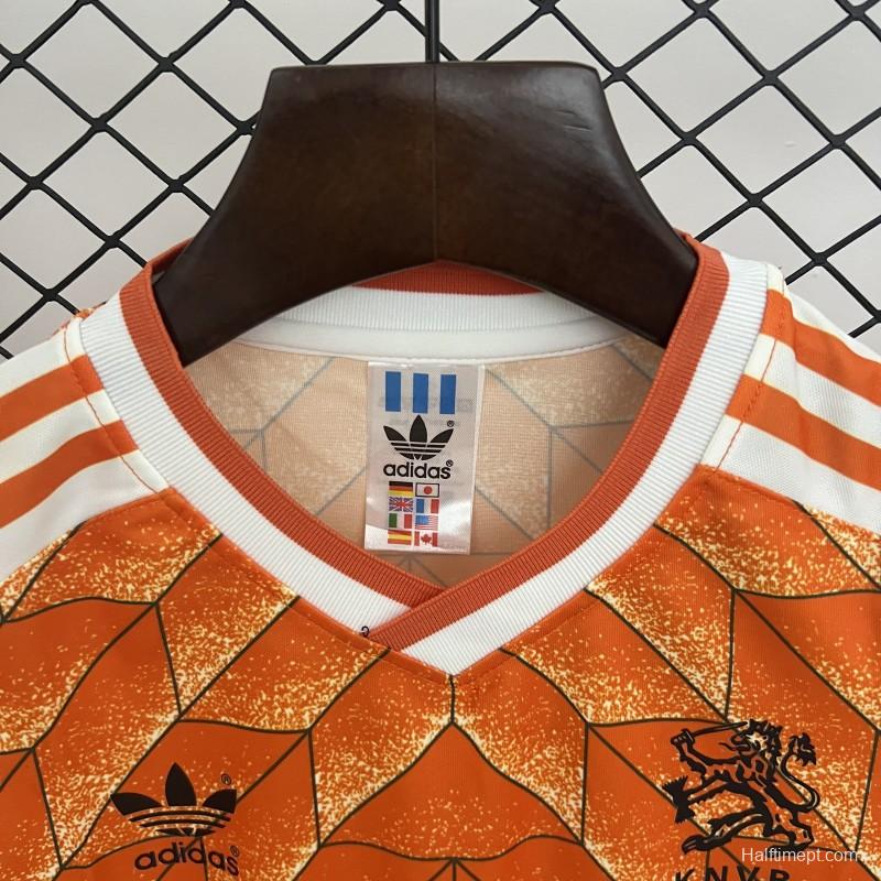 Retro 1988 Kids Netherlands Home Size 16-28 Jersey