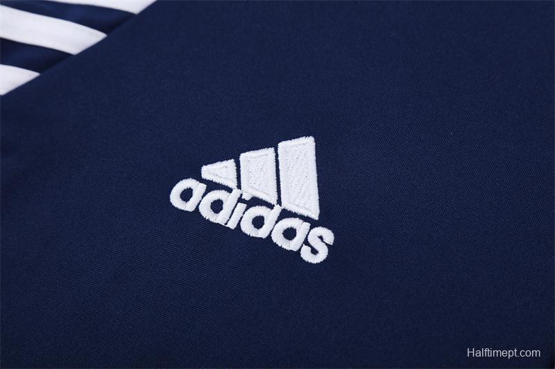 Retro 03/04 Real Madrid Royal Blue Half Zipper Jacket